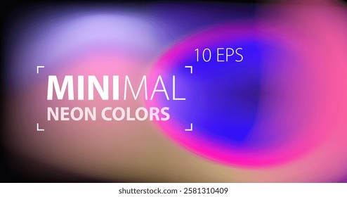 Minimal soft blurred defocused aura style background in neon pink and purple colors. 