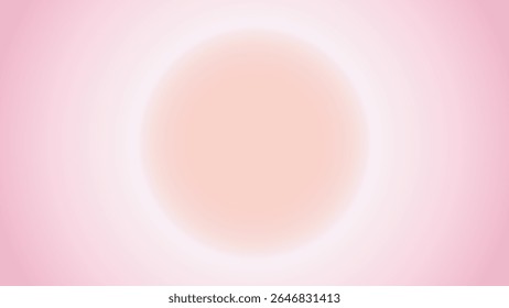 Minimal soft pink gradient background with circle in the center vector design