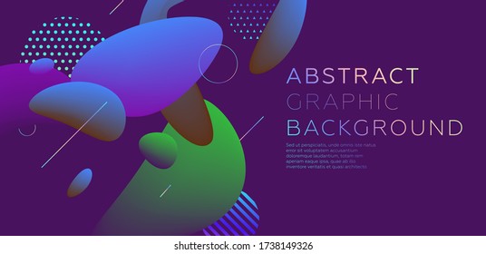 Minimal soft simple style liquid flow background with plastic neon colors shapes composition. Holographic iridescent texture. Eps10 vector