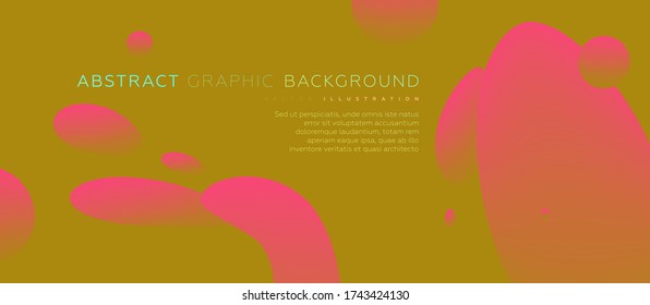 Minimal soft simple style liquid flow background with geometric shapes composition. Eps10 vector
