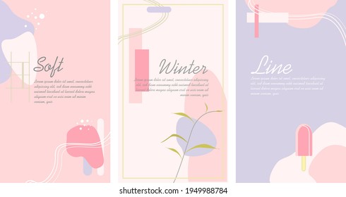 minimal soft template color pastel background