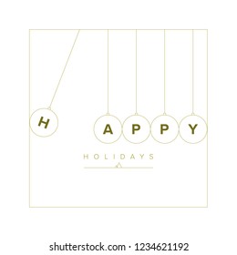 Minimal and Sophisticated Christmas Card with Luxurious and High End Look and Feel. Vector Illustration. EPS10 with layers. Easy to Edit.