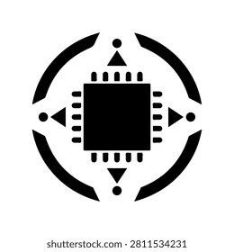 Minimal Sound Encoding Processor Vector Illustration