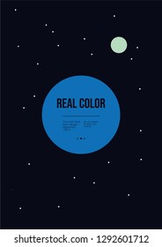 Minimal space design. Galaxy brochure template. Solar system design. Abstract planets cover