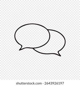 Minimal Speech Bubble Icon Set, Flat Design Symbols for Chat and Conversation, vector illustration eps 10.