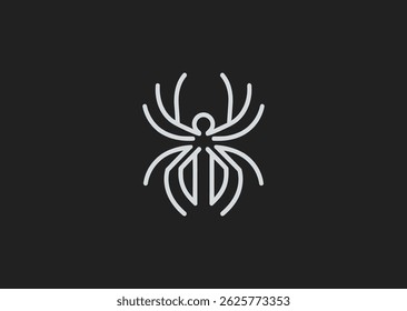 Minimal spider line logo for tech, web, or dark-themed branding.