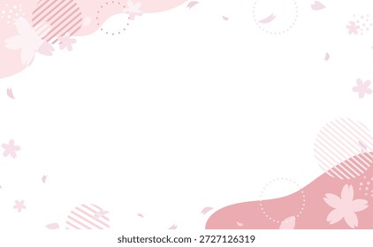 Fondo de marco de flor de cerezo de primavera mínimo
