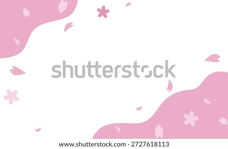 Minimal Spring Cherry Blossom Frame Illustration