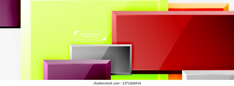 Fondo abstracto de banner cuadrado mínimo, efecto moderno 3d