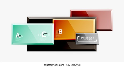 Minimal square banner abstract background, 3d modern effect