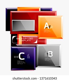 Fondo abstracto de banner cuadrado mínimo, efecto moderno 3d
