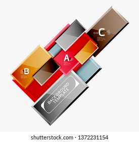 Fondo abstracto de banner cuadrado mínimo, efecto moderno 3d