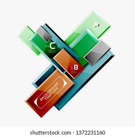 Minimal square banner abstract background, 3d modern effect