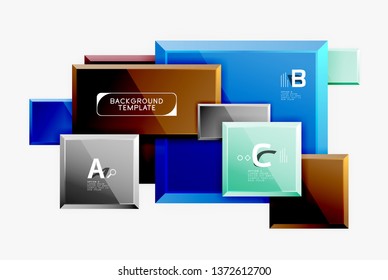 Fondo abstracto de banner cuadrado mínimo, efecto moderno 3d