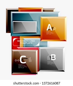 Fondo abstracto de banner cuadrado mínimo, efecto moderno 3d
