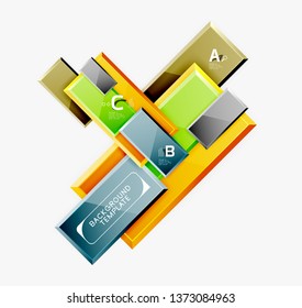 Minimal square banner abstract background, 3d modern effect