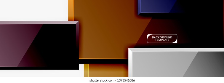 Fondo abstracto de banner cuadrado mínimo, efecto moderno 3d