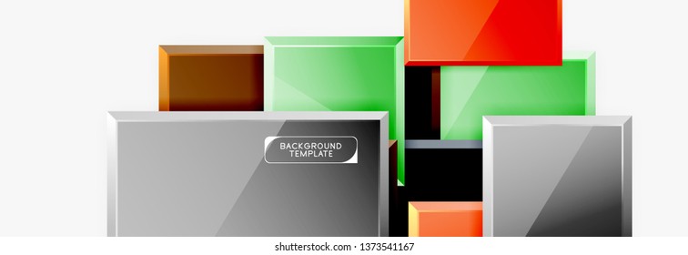 Minimaler quadratischer Banner abstrakter Hintergrund, 3D-moderner Effekt