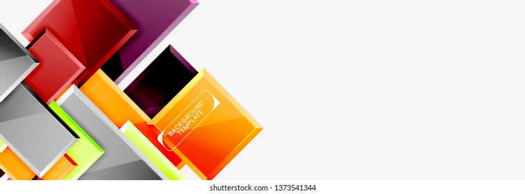 Fondo abstracto de banner cuadrado mínimo, efecto moderno 3d