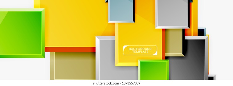 Fondo abstracto de banner cuadrado mínimo, efecto moderno 3d