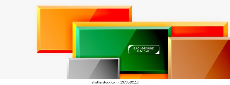 Fondo abstracto de banner cuadrado mínimo, efecto moderno 3d