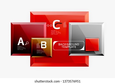 Fondo abstracto de banner cuadrado mínimo, efecto moderno 3d