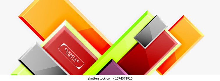 Fondo abstracto de banner cuadrado mínimo, efecto moderno 3d