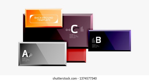 Plano de fundo abstrato de banner quadrado mínimo, efeito 3d moderno