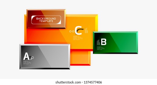 Minimaler quadratischer Banner abstrakter Hintergrund, 3D-moderner Effekt