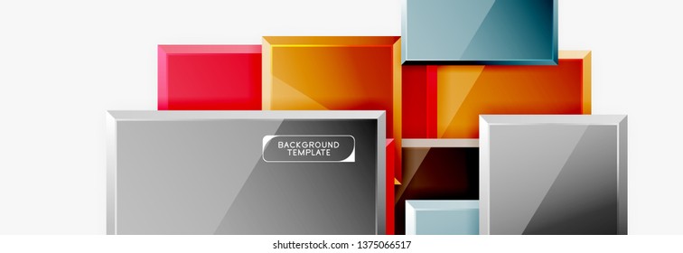 Fondo abstracto de banner cuadrado mínimo, efecto moderno 3d