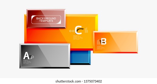Fondo abstracto de banner cuadrado mínimo, efecto moderno 3d