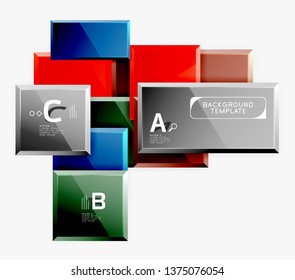 Fondo abstracto de banner cuadrado mínimo, efecto moderno 3d