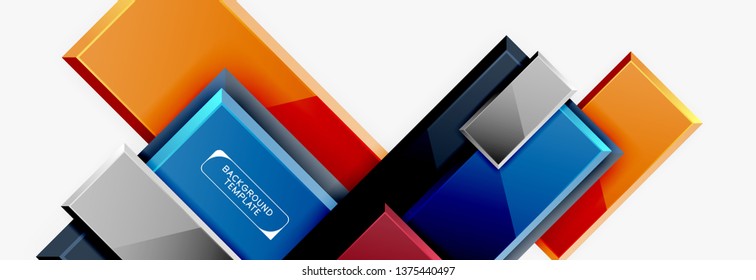 Fondo abstracto de banner cuadrado mínimo, efecto moderno 3d