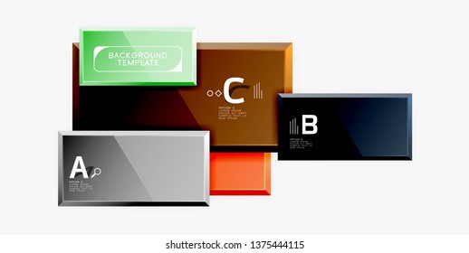 Fondo abstracto de banner cuadrado mínimo, efecto moderno 3d