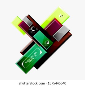 Fondo abstracto de banner cuadrado mínimo, efecto moderno 3d
