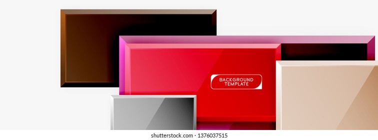 Plano de fundo abstrato de banner quadrado mínimo, efeito 3d moderno