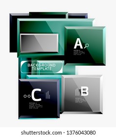 Fondo abstracto de banner cuadrado mínimo, efecto moderno 3d