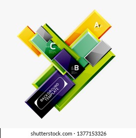 Minimal square banner abstract background, 3d modern effect