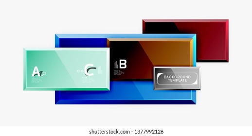 Minimal square banner abstract background, 3d modern effect