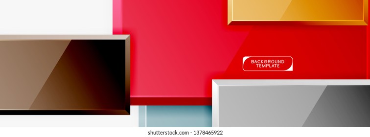 Minimaler quadratischer Banner abstrakter Hintergrund, 3D-moderner Effekt
