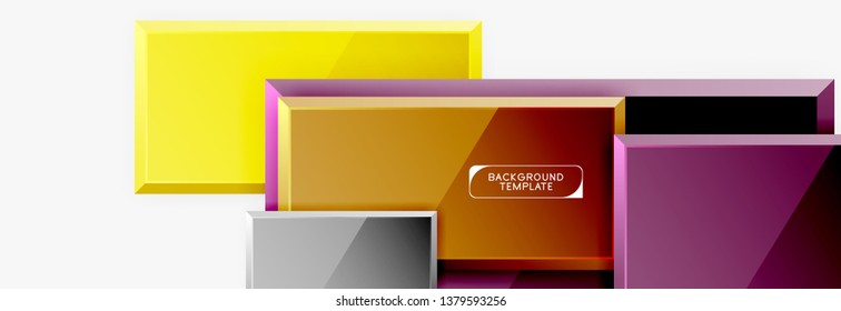 Minimaler quadratischer Banner abstrakter Hintergrund, 3D-moderner Effekt