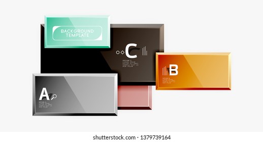 Fondo abstracto de banner cuadrado mínimo, efecto moderno 3d