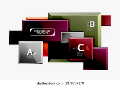 Fondo abstracto de banner cuadrado mínimo, efecto moderno 3d