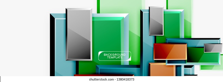 Fondo abstracto de banner cuadrado mínimo, efecto moderno 3d