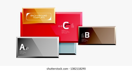 Minimaler quadratischer Banner abstrakter Hintergrund, 3D-moderner Effekt