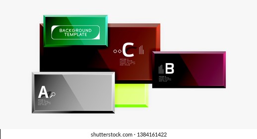 Fondo abstracto de banner cuadrado mínimo, efecto moderno 3d