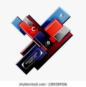 Minimaler quadratischer Banner abstrakter Hintergrund, 3D-moderner Effekt