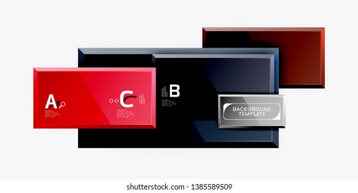 Minimal square banner abstract background, 3d modern effect