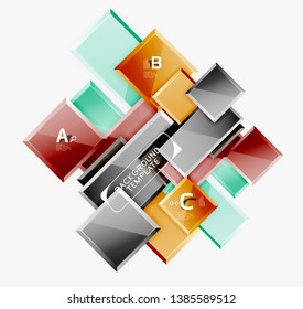 Fondo abstracto de banner cuadrado mínimo, efecto moderno 3d