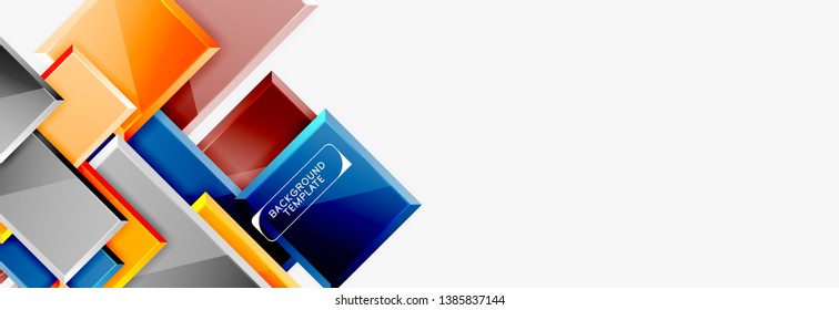 Fondo abstracto de banner cuadrado mínimo, efecto moderno 3d